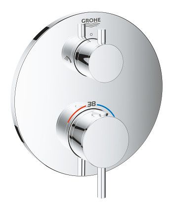 Element natynkowy ściennej, do montażu gotowego z GROHE Rapido SmartBox, GROHE Atrio 1-otworowa baterii prysznicowej podtynkowej termostatycznej chrom | 24135003