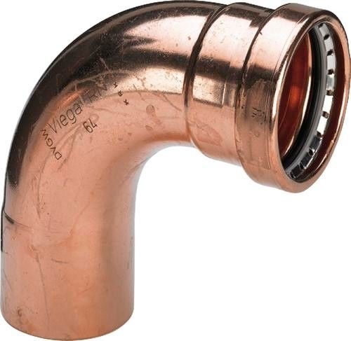 Łuk 90° z miedzi końcówka wsuwana 64 mm Profipress 2416.1XL WODA