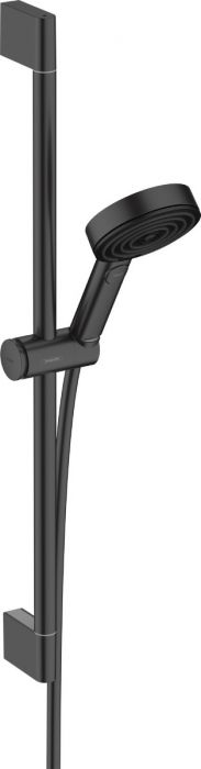 Zestaw prysznicowy 3jet HANSGROHE Pulsify Select 105 Relaxation czarny mat w komplecie: główka prysznicowa 105 mm, suwak, drążek prysznicowy 669 mm, wąż prysznicowy | 24161670