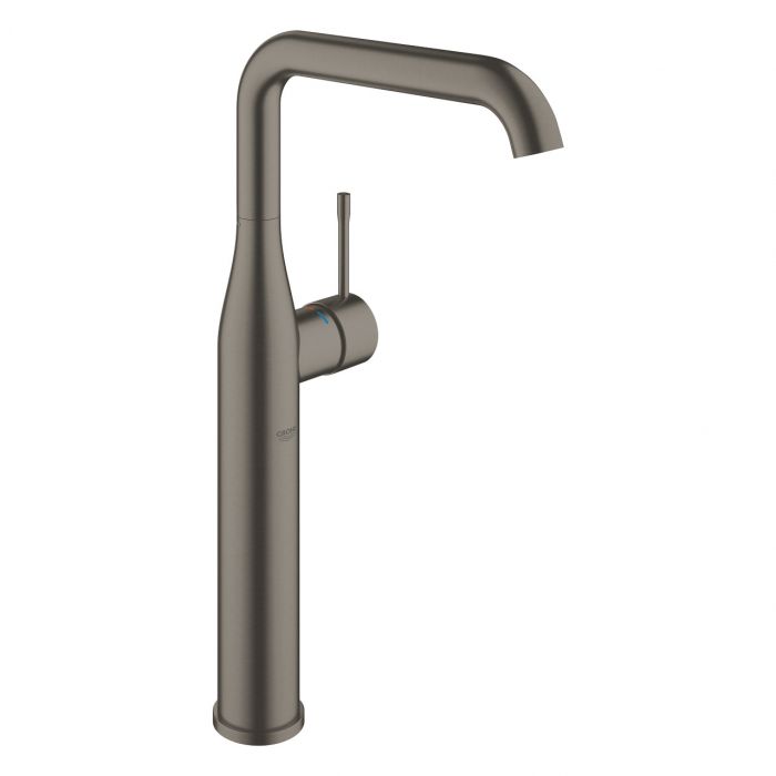 Bateria umywalkowa stojąca GROHE Essence New 1-uchwytowa 1-otworowa brushed hard graphite z obrotową wylewką giętkie węże przyłączeniowe | 24170AL1