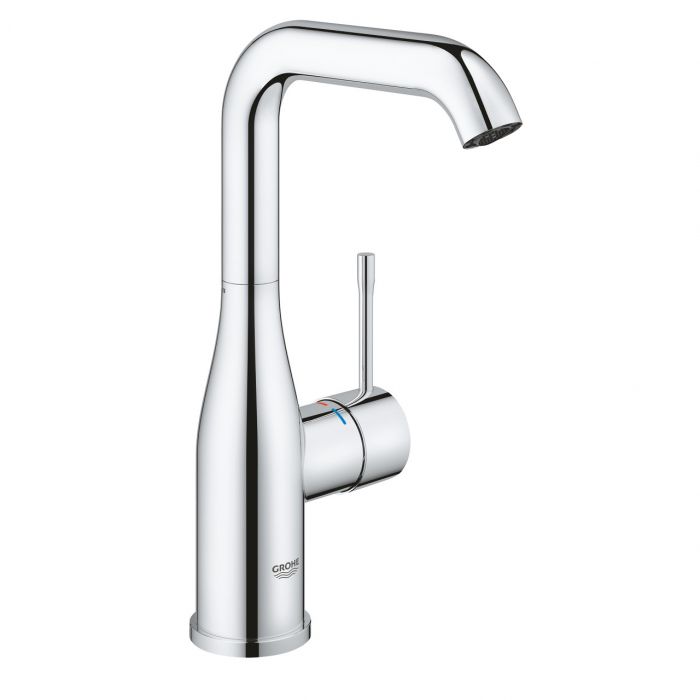 Bateria umywalkowa stojąca GROHE Essence New 1-uchwytowa 1-otworowa chrom z obrotową wylewką giętkie węże przyłączeniowe | 24182001
