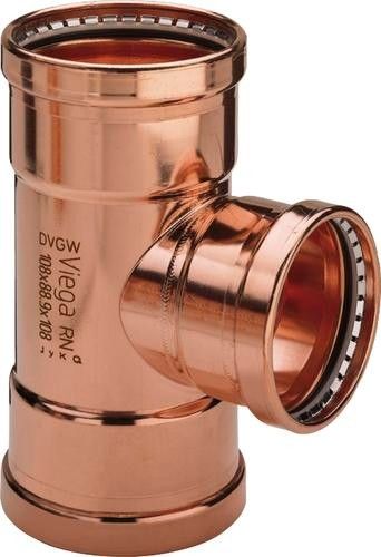 Trójnik równoprzelotowy z miedzi 64 mm Profipress 2418XL WODA