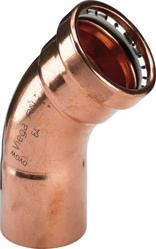Łuk 45° z miedzi końcówka wsuwana 76,1 mm Profipress 2426.1XL WODA