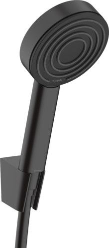 Zestaw prysznicowy 1jet HANSGROHE Pulsify S ścienny czarny mat w komplecie: główka prysznicowa 105 mm, uchwyt prysznicowy, wąż prysznicowy 1250 mm | 24301670