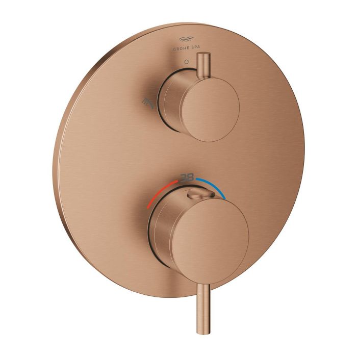 Bateria prysznicowa termostatyczna GROHE Atrio brushed warm sunset do montażu z elementem podtynkowym zamawianym osobno  | 24358DL0