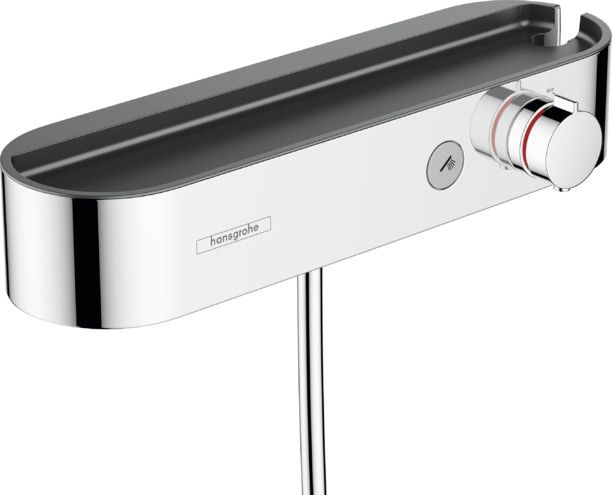 Bateria prysznicowa natynkowa termostatyczna HANSGROHE ShowerTablet Select 1-uchwytowa 2-otworowa może współpracować z przepływowymi podgrzewaczami wody chrom | 24360000