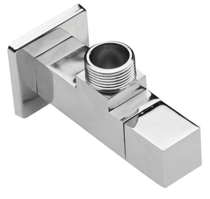 Zawór wodny kątowy, przepływowy 1/2" x 3/4" ARMATURA KRAKÓW chrom | 24412000