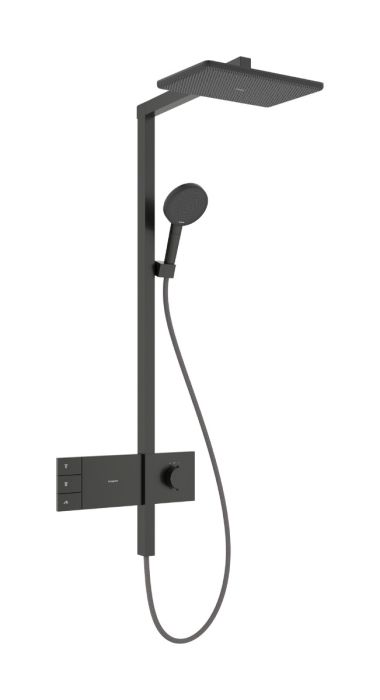 Komplet prysznicowy HANSGROHE Raindance Alive Q czarny chrom szczotkowany 210/340 2jet EcoSmart z termostatem ShowerSelect Comfort składa się z: głowica prysznicowa, główka prysznicowa, suwak, bateria termostatyczna, wąż prysznicowy, drążek prysznicowy |