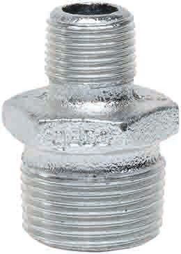 Nypel gwintowany redukcyjny żeliwny ocynk GZ 1/2" x 1/4"