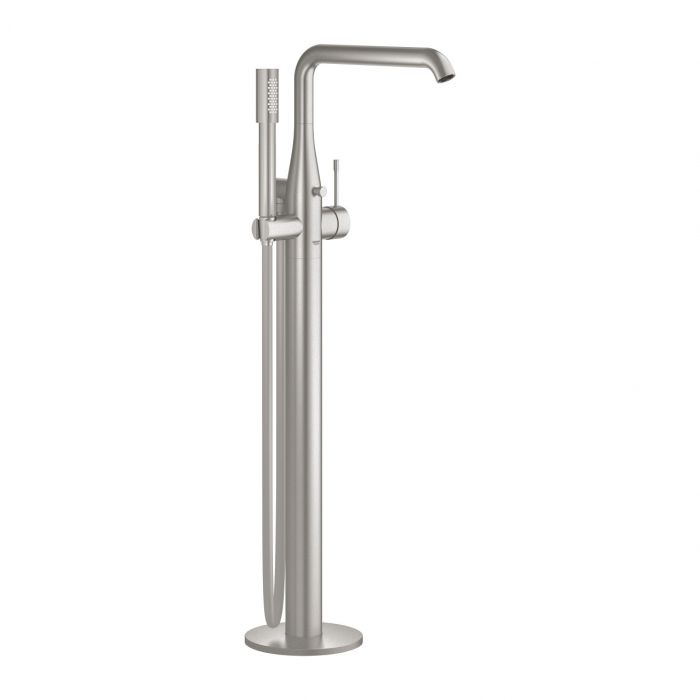 Bateria wannowa wolnostojąca, do montażu z elementem podtynkowym 45984001 GROHE Essence New 1-uchwytowa 1-otworowa stal nierdzewna z obrotową wylewką z perlatorem i ogranicznikiem obrotu | 25248DC1
