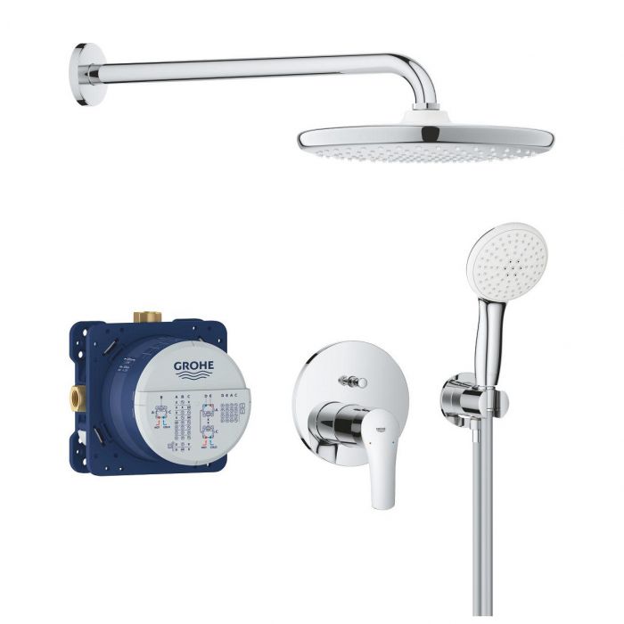 Zestaw prysznicowy z deszczownicą GROHE Eurosmart chrom | 25288000