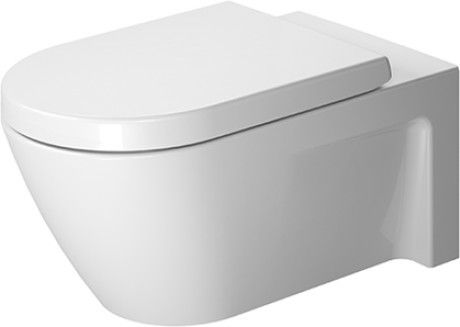 Miska toaletowa ceramiczna DURAVIT Starck 2 wisząca lejowa 37.5 x 62 cm biały alpin | 2533090000
