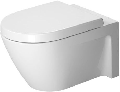 Miska toaletowa ceramiczna DURAVIT Starck 2 wisząca lejowa 37 x 54 cm biała alpin  | 2534090000