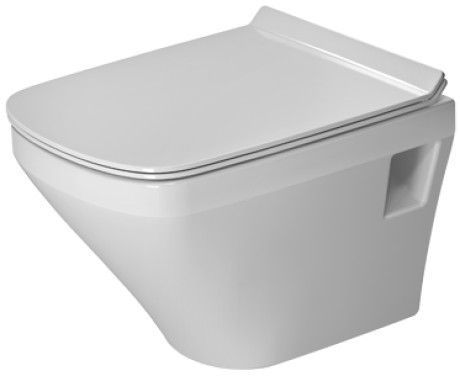 Miska toaletowa ceramiczna z powłoką WonderGliss DURAVIT DuraStyle Compact Rimless wisząca 37 x 48 cm biały alpin | 25710900001
