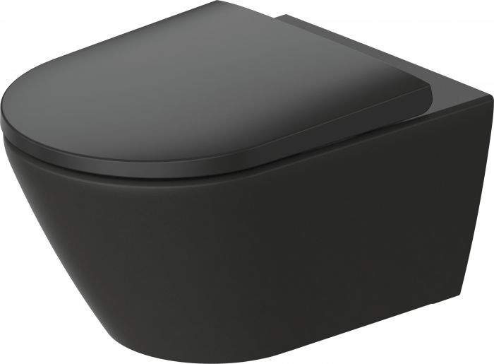 Miska WC ceramiczna wisząca DURAVIT D-Neo lejowa Rimless 37 x 54 cm antracyt mat | 2577098900