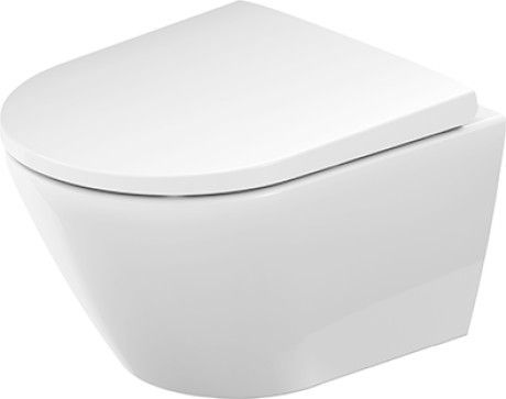 Miska WC ceramiczna wisząca bez powłoki DURAVIT D-Neo lejowa Rimless mocowanie Durafix w komplecie 37 x 48 cm biały alpin | 2588090000