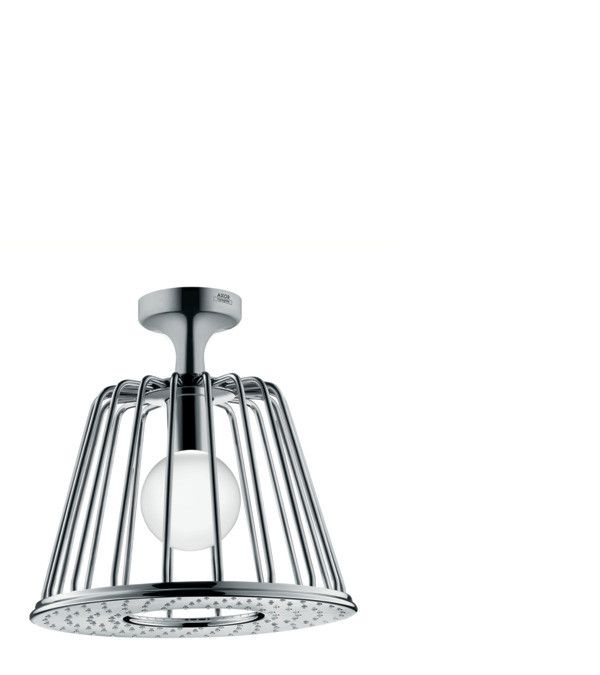 Axor LampShower/Nendo deszczownica 1jet z przyłączem sufitowym metal wielkość 275 mm nikiel szczotkowany z oświetleniem z przyłączem sufitowym 265 mm