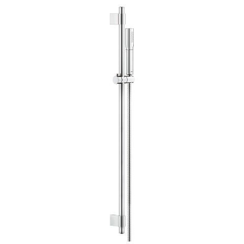 Zestaw prysznicowy z drążkiem GROHE Grandera Stick metalowy chrom zawiera: prysznic ręczny 26037000, drążek prysznicowy, 900 mm 27785, wąż prysznicowy Rotaflex 1750 mm 28025000 | 26038000