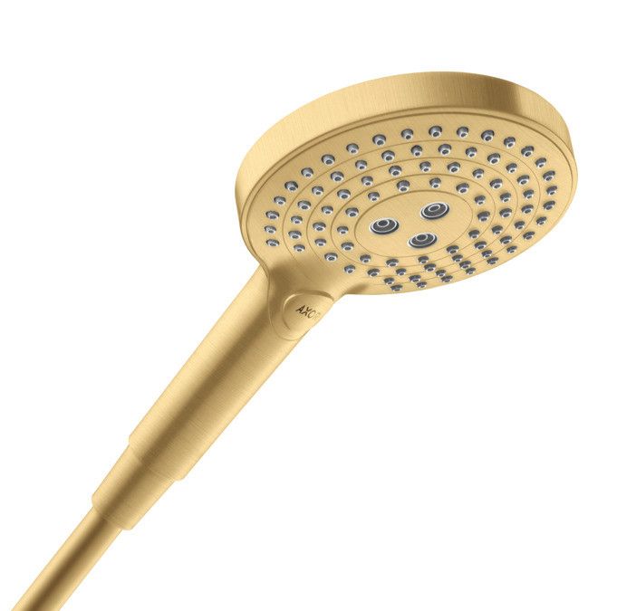 Rączka natrysku 3-strumieniowa HANSGROHE Axor ShowerSolutions 120 3jet średnica: 125 mm złota optyczna szczotkowana  | 26050250