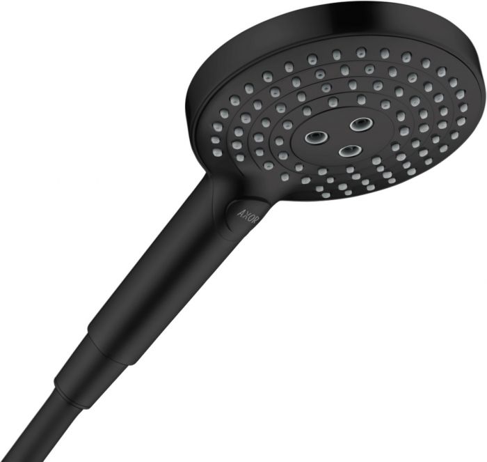 Główka prysznicowa 3jet HANSGROHE Axor ShowerSolutions wielkość główki: 125 mm czarna matowa  | 26051670