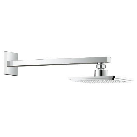 Deszczownica z ramieniem, 1-strumieniowa GROHE Euphoria Cube metalowy chrom zawiera: deszczownica Euphoria Cube 150 27705000, ramię prysznica Rainshower 286 mm 27709000 | 26073000