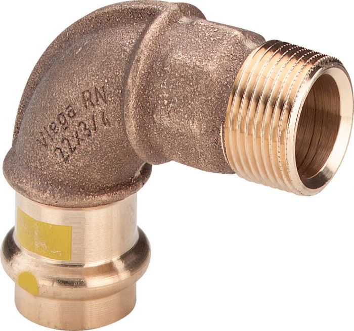 Łuk 90° przejściowy z brązu GZ 35 mm x 1 1/4" Profipress G 2614 GAZ
