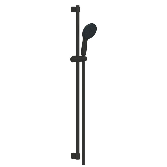 Zestaw prysznicowy GROHE Tempesta 110 matte black z drążkiem 900 mm | 261632433