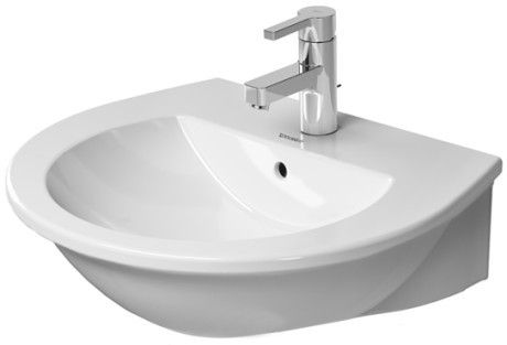Darling umywalka wisząca z otworem z przelewem z półką na baterię 550 x 480 mm biały alpin