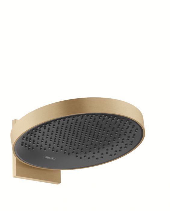 Deszczownica 1-strumieniowa HANSGROHE Rainfinity metalowa ścienna d360 brąz szczotkowany w komplecie: głowica prysznicowa, przyłącze ścienne  | 26230140