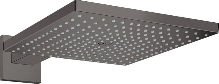Głowica prysznicowa 1-strumieniowa 300 x 300 mm HANSGROHE Raindance E z ramieniem prysznicowym czarny chrom szczotkowany | 26238340