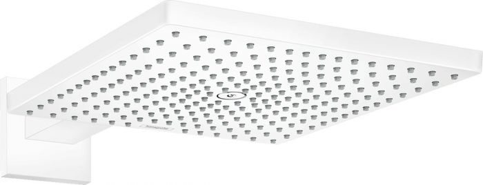 Głowica prysznicowa 1-strumieniowa 300x300 mm HANSGROHE Raindance E z ramieniem prysznicowym biała matowa | 26238700