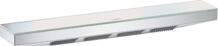 Dysze boczne 1-strumieniowe, z półka ze szkła hartowanego zasięg strumienia: 309 x 28 mm HANSGROHE Rainfinity 500 1jet chrom | 26243000