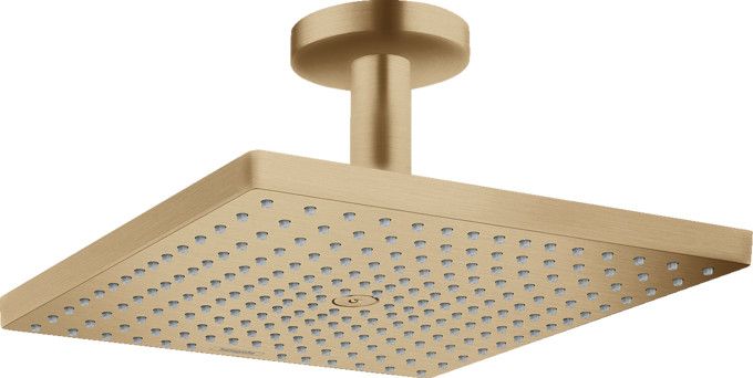 Głowica prysznicowa 1-strumieniowa 300x300 mm HANSGROHE Raindance E z przyłączem sufitowym brąz szczotkowany | 26250140