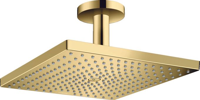 Głowica prysznicowa 1-strumieniowa 300x300 mm HANSGROHE Raindance E 300 1jet z przyłączem sufitowym 158 mm złota optycznie polerowana  | 26250990
