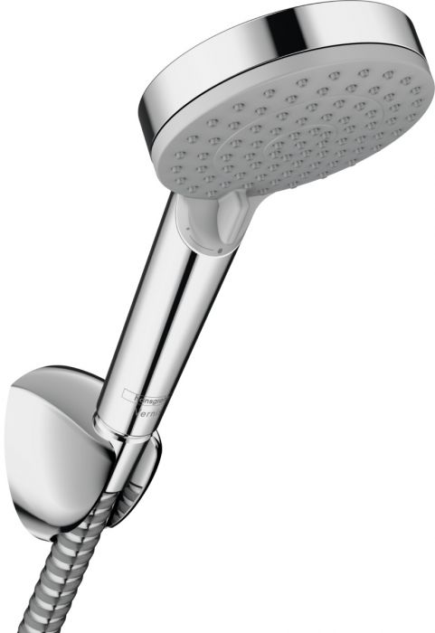 Zestaw prysznicowy punktowy HANSGROHE Vernis Blend Vario chrom w komplecie: główka prysznicowa 100 mm, uchwyt prysznicowy, wąż prysznicowy 1600 mm | 26278000