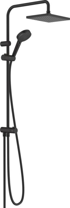 Komplet prysznicowy HANSGROHE Vernis Shape czarny matowy 230 1jet EcoSmart Reno składa się z: głowica prysznicowa, główka prysznicowa, wąż prysznicowy, suwak | 26289670