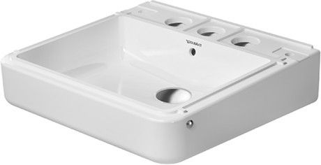 Umywalka ceramiczna DURAVIT DuraStyle 3-otworowa z przelewem z półką na baterię 520 x 495 x 175 mm biały alpin | 2631520030