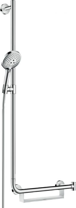 Zestaw prysznicowy HANSGROHE Raindance Select S 120 3jet mosiężny 1200 mm chrom zawiera: główkę prysznicową, drążek prysznicowy, półka, wąż prysznicowy, suwak  | 26324000