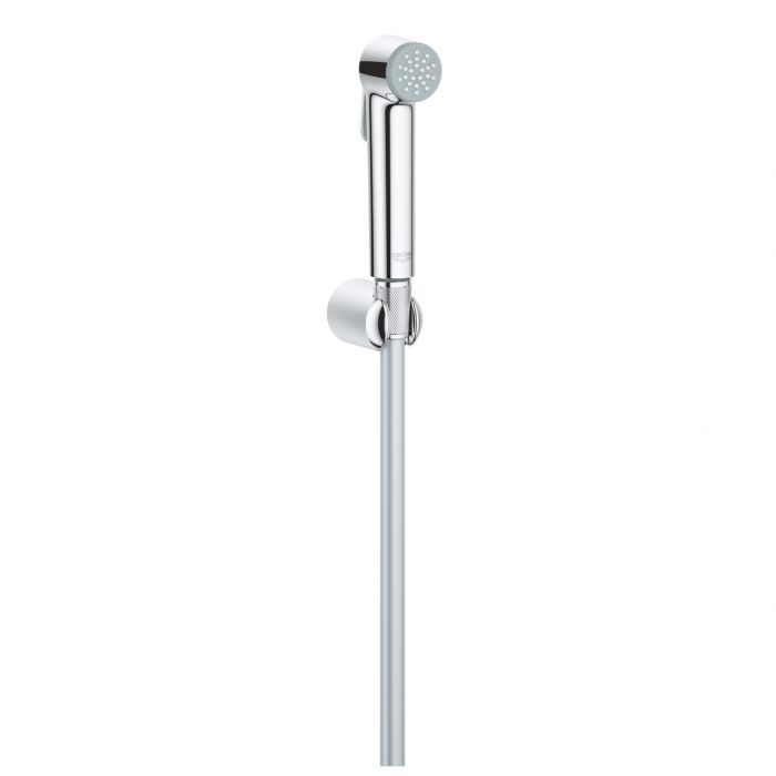 Zestaw prysznicowy GROHE Tempesta-F Trigger Spray 30 chrom w komplecie: słuchawka prysznicowa z przełącznikiem (27512001), uchwyt prysznica ściennego (28605000), wąż prysznicowy Silverflex Longlife 1500 mm (26346) | 26353000