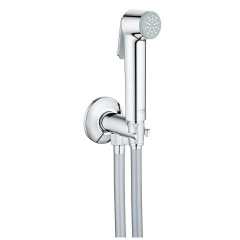 Zestaw prysznicowy GROHE Tempesta-F Trigger Spray metalowy chrom zawiera: słuchawka prysznicowa z przełącznikiem (27512001), zawór ze zintegorwanym uchwytem ściennym (26333000), wąż prysznicowy Silverflex Longlife 1000 mm (26334) | 26358000