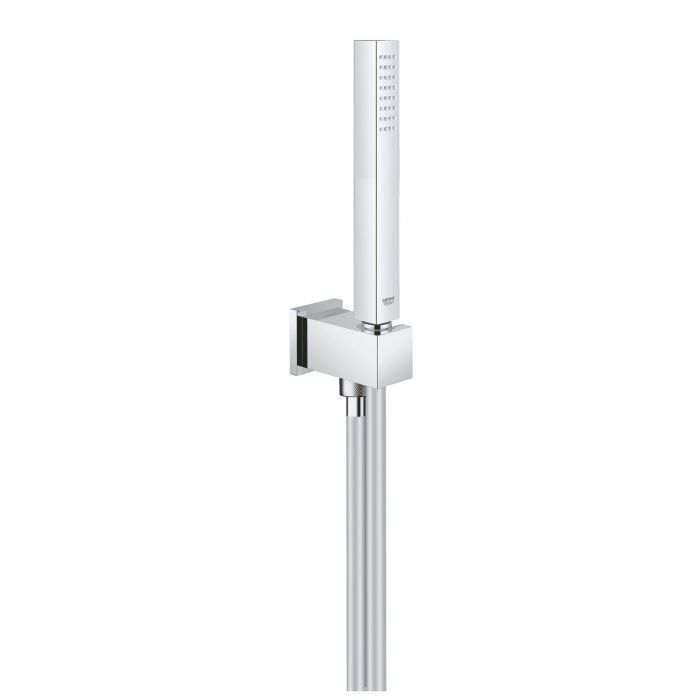 Zestaw prysznicowy GROHE Euphoria Cube Stick chrom elementy składowe: prysznic ręczny Euphoria Cube (27 699), kolanko przyłączeniowe ścienne z uchwytem (26 370) | 26405000