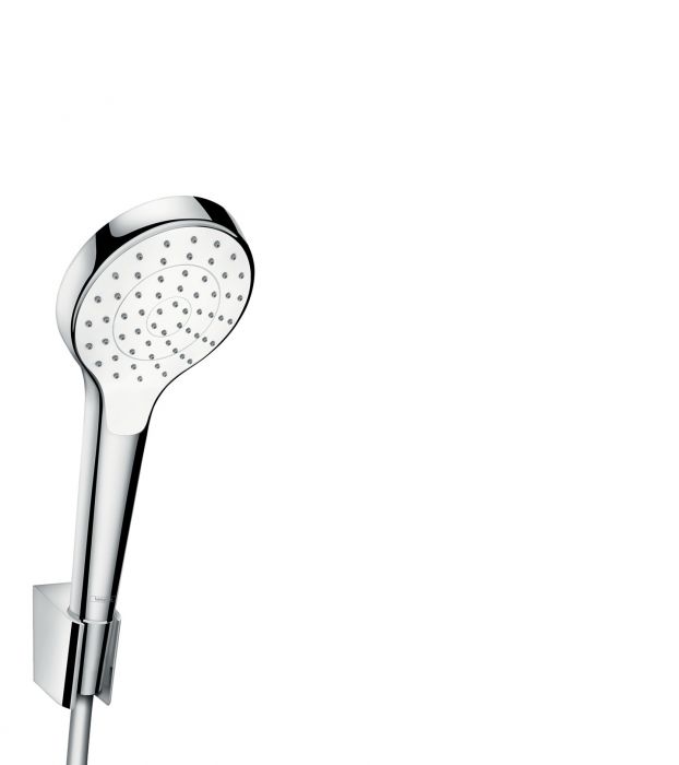 Zestaw prysznicowy HANSGROHE Croma Select S 1jet/Porter'S biały/chrom zawiera: główkę prysznicową Croma Select S 1jet, uchwyt prysznicowy Porter'S, wąż Isiflex 1,25 m | 26420400
