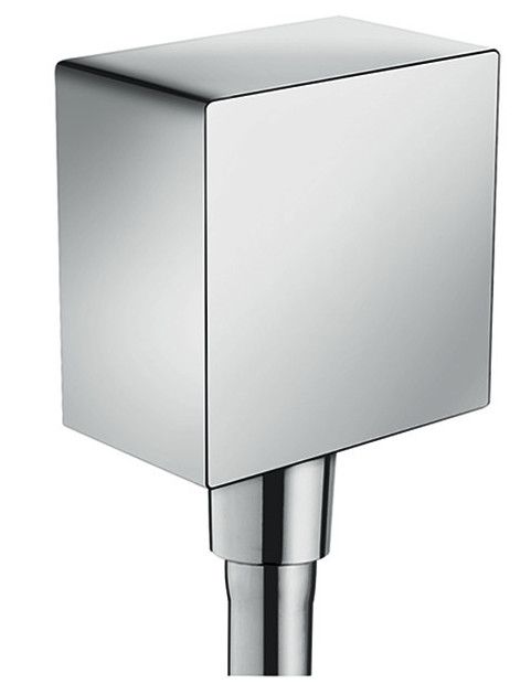 Przyłącze węża natryskowego HANSGROHE Fixfit Square szczotkowany czarny chrom  | 26455340