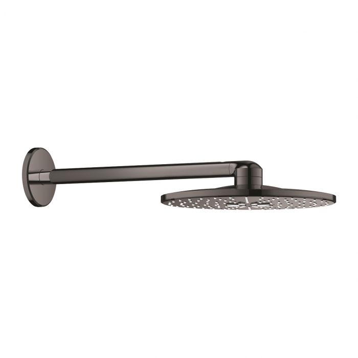 Deszczownica z ramieniem długość ramienia: 430 mm, średnica głowicy: 310 mm GROHE Rainshower 310 SmartActive 2 strumienie: PureRain, ActiveRain hard graphite | 26475A00