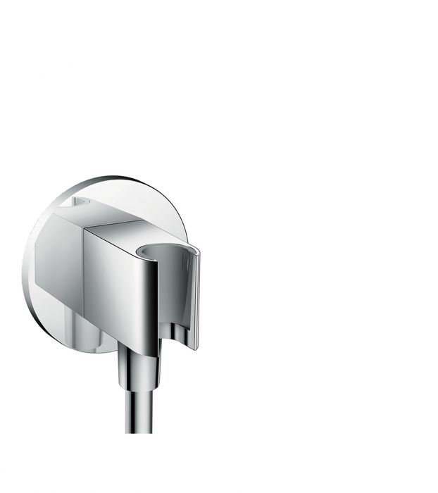 Przyłącze węża natryskowego kątowe z uchwytem HANSGROHE Fixfit Porter 300 DN 15 chrom  | 26456000