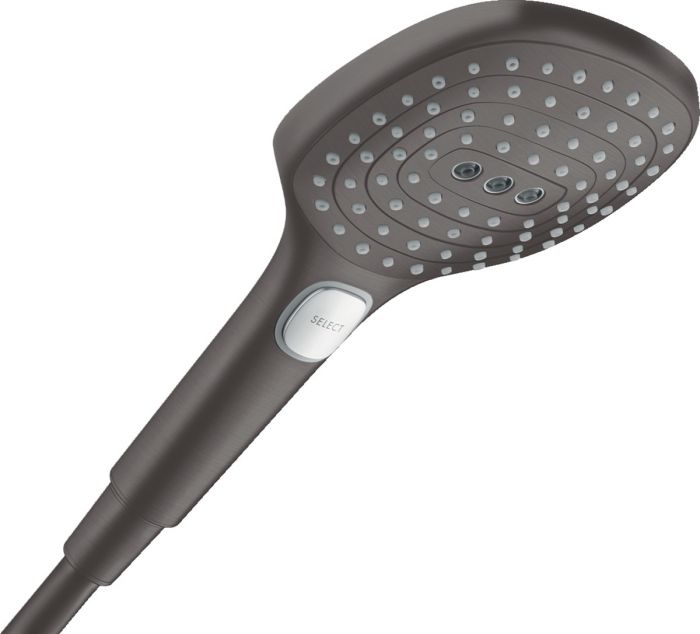Rączka natrysku 3-strumieniowa HANSGROHE Raindance Select E 120 czarny chrom szczotkowany | 26520340