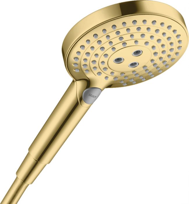 Główka prysznicowa 3-strumieniowa HANSGROHE Raindance Select S 120 d125 złota optyczna polerowana  | 26531990