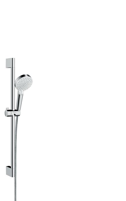 Zestaw prysznicowy 2-strumieniowy HANSGROHE Crometta biały/chrom w komplecie: główka prysznicowa, drążek prysznicowy, wąż prysznicowy, suwak | 26534400