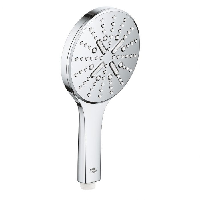 Rainshower SmartActive 130 prysznic ręczny 4-strumieniowy strumień Rain i Jet z funckją DripStop oraz ActiveMassage nadaje się do podgrzewaczy przepływowych chrom EcoJoy,  DreamSpray, SmartTip, RainStart, SpeedClean