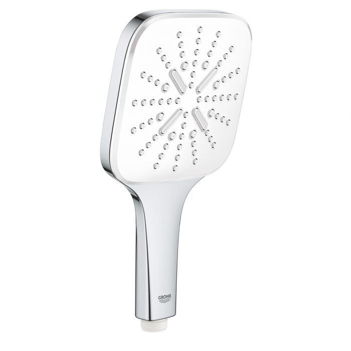 Prysznic ręczny 3-strumieniowy GROHE Rainshower SmartActive 130 Cube d130 moon white | 26551LS0